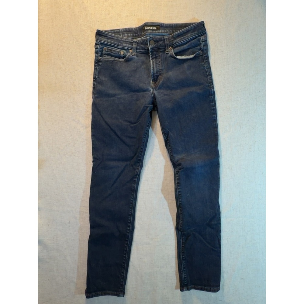 Express Hyper Stretch Slim Fit Jeans Dark Wash Blue Denim Men's Size 32x32